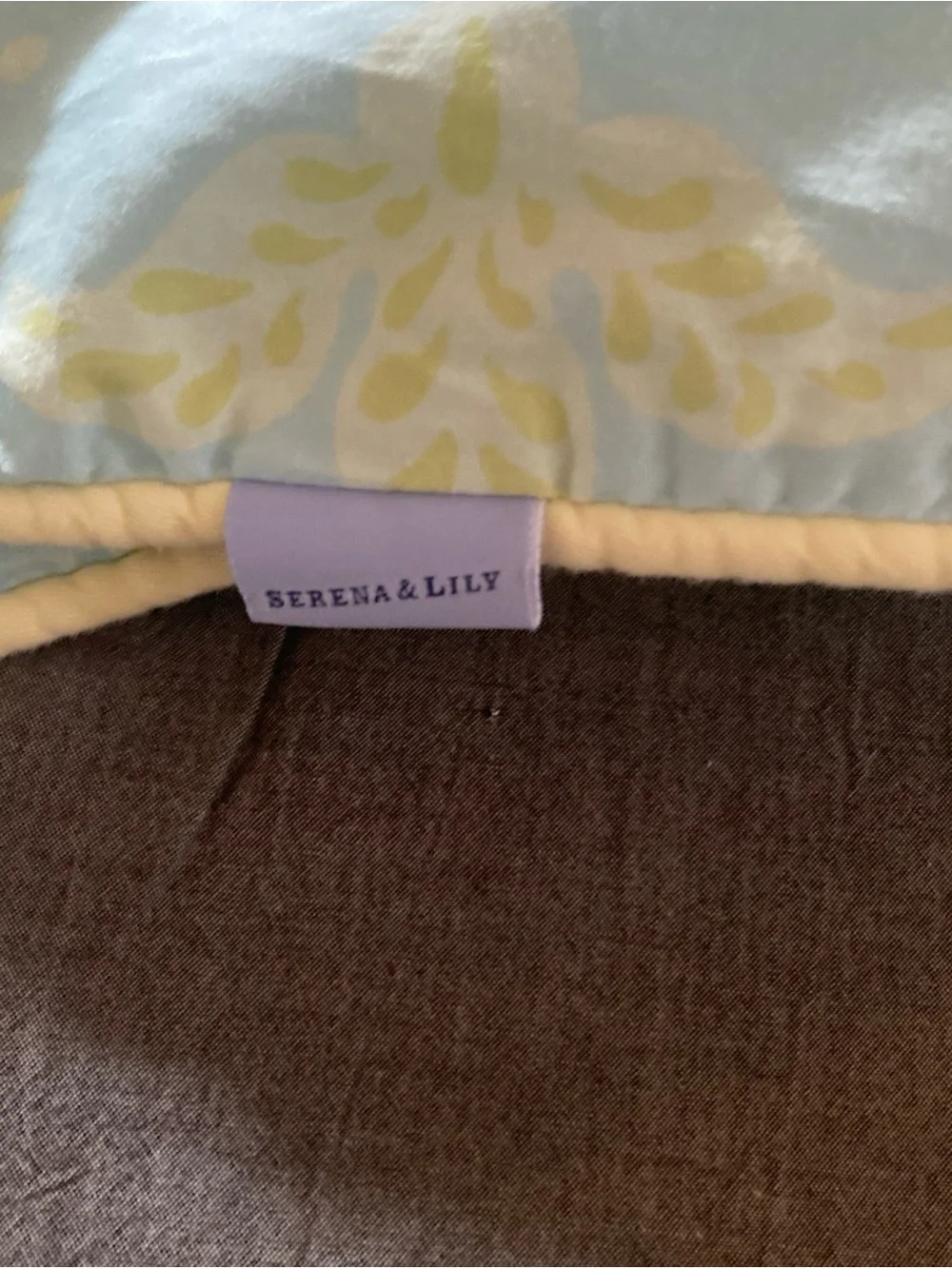 Serena & Lily Blue and Yellow Floral duvet cover twin size with pillow sham